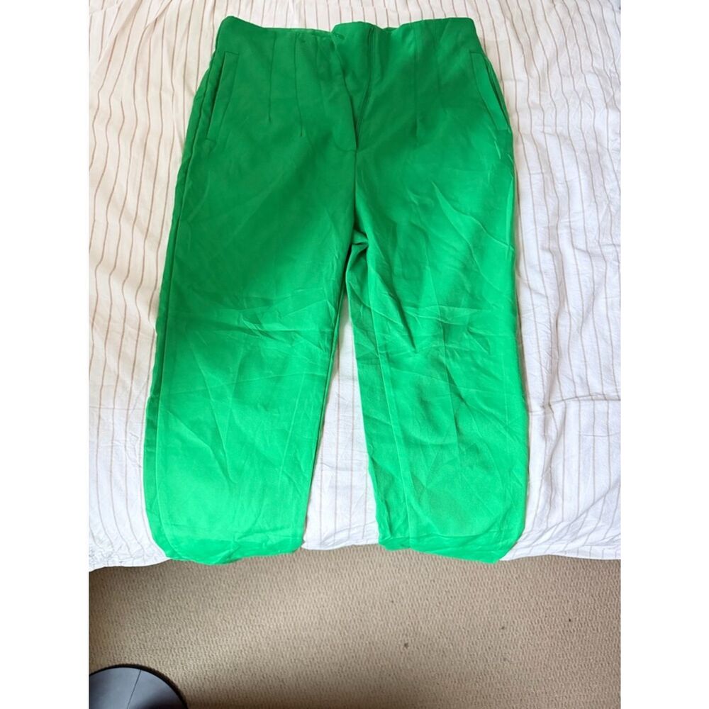 Women’s Bright Green Tailored High-Waist Trousers Never Used - Picture 2 of 5
